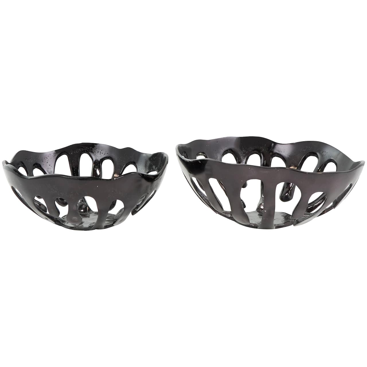 Aluminum Drip Decorative Bowl Set with Open Frame Design